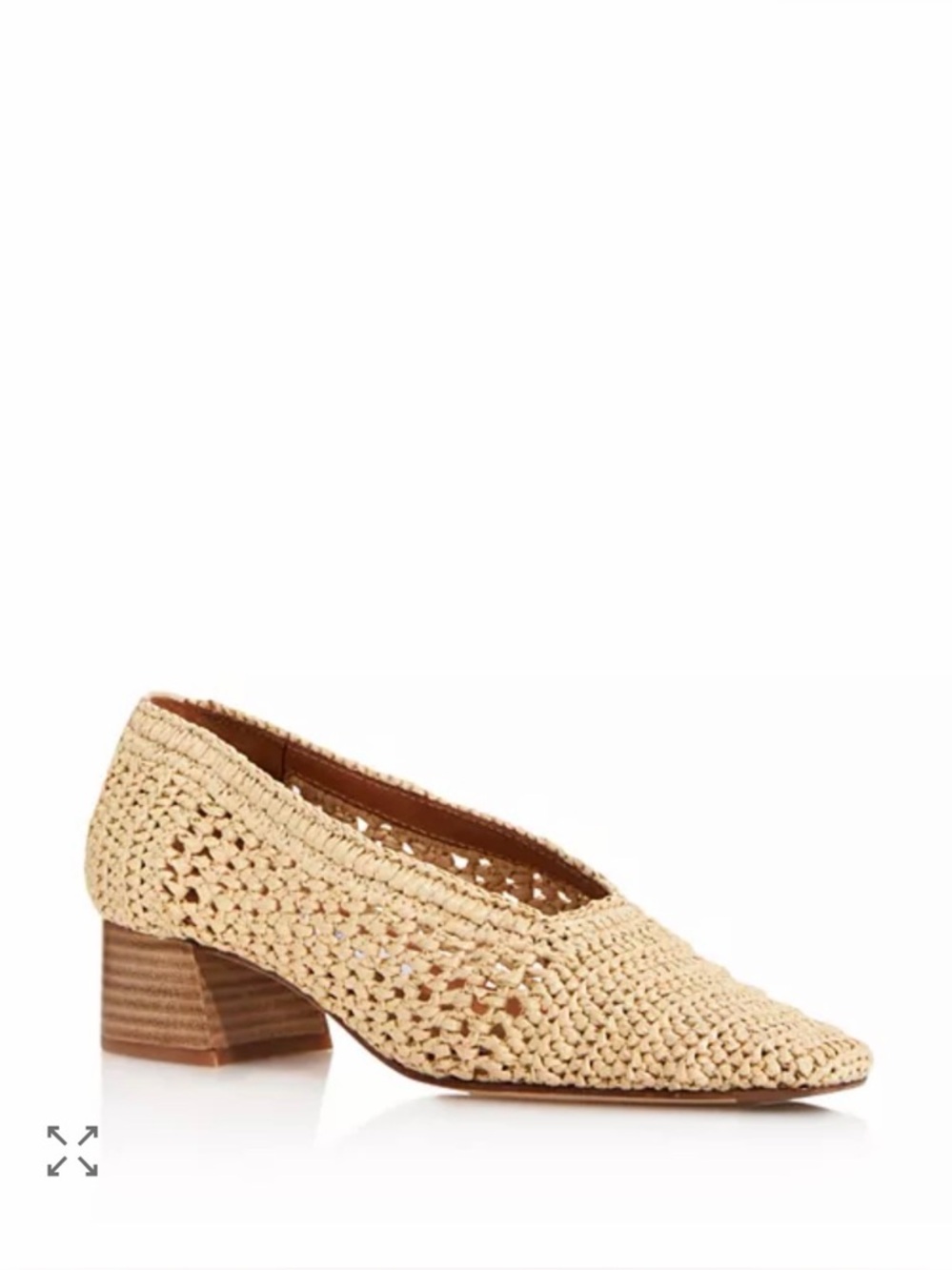 Miista Raffia Noa Woven stacked Heel Pumps - Beige- size 39